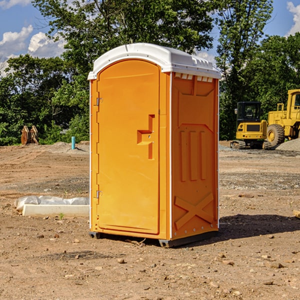 how often are the portable restrooms cleaned and serviced during a rental period in Elm Creek Kansas